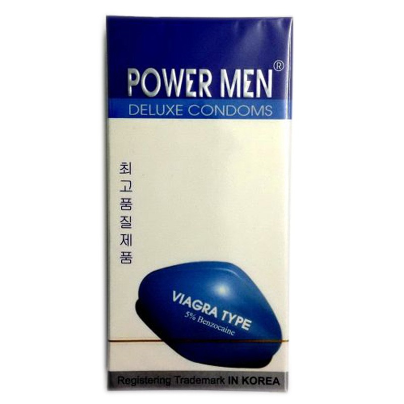 [Chinh Hãng] Tinh Chất Vigra 5% Bao cao su Power Men Viagra siêu mỏng kéo dài thời gian, hộp 12 cái baocaosu18