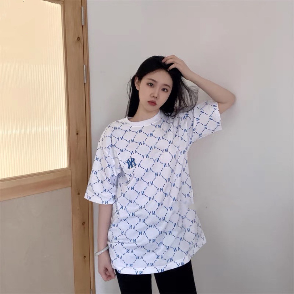 Mlb Áo Thun Tay Ngắn Chất Liệu Cotton In Họa Tiết Cho Nam Và Nữ