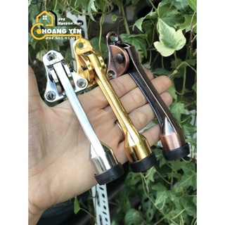 Chặn cửa móng ngựa, chân chó, giữ cửa chống gió va đập mạnh màu rêu, vàng, hợp kim