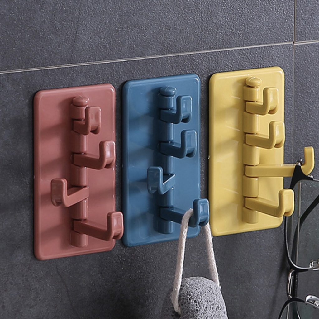 Móc Dán Tường 4 Chấu Đa Năng ,Móc Treo Chìa Khóa, Vật Dụng, Quần Áo để nón J006