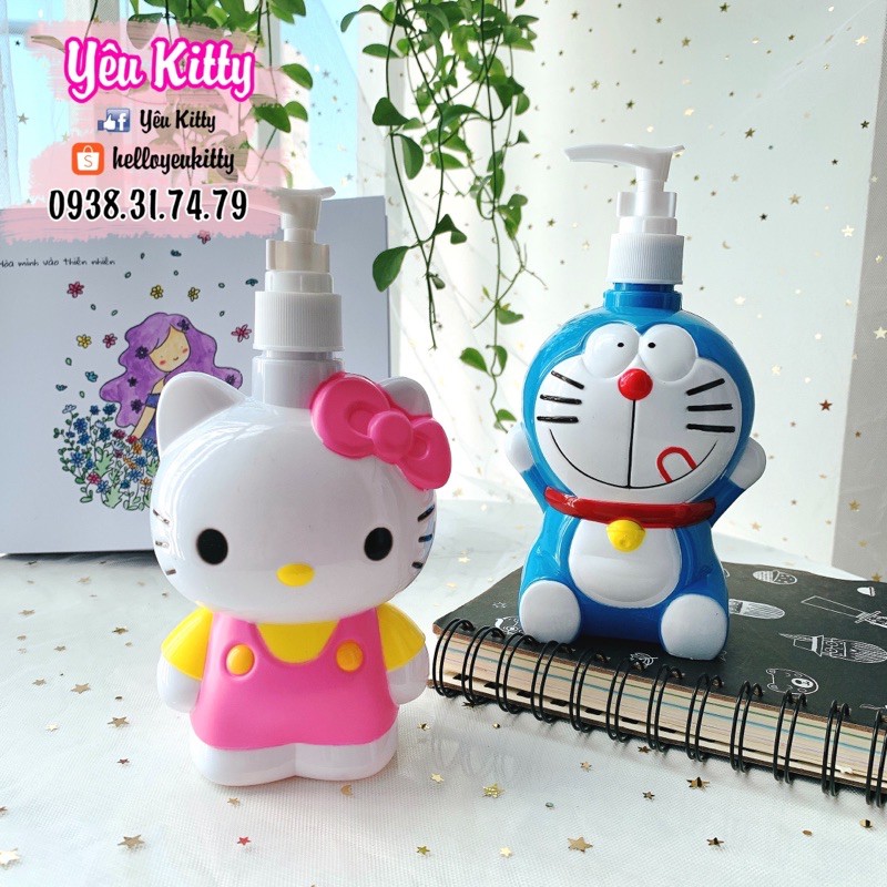 BÌNH CHIẾT 250ML HELLO KITTY DORAEMON