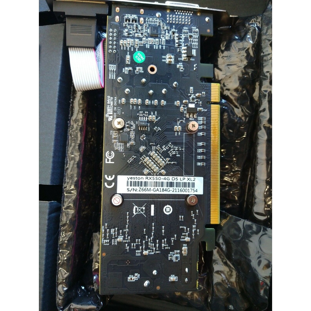 Card đồ hoạ RX550-4G Yeston Card Đồ Họa D5 LP Radeon Chill 4GB Bộ Nhớ GDDR5 128Bit 6000MHz VGA + HDMI + DVI-D GPU