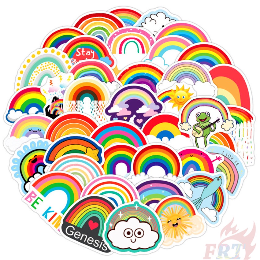 ❉ Xin chào! Cầu Vồng Meet - Sê-Ri Cầu Vồng Encounter 01 Hình Dán ❉ Bộ 50 Miếng Dán Chống Thấm Nước Họa Tiết Thời Trang Dùng Trang Trí