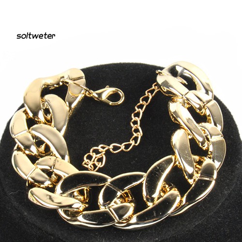 Vòng Tay Dạng Xích Phong Cách Punk Đơn Giản Cho Nữ