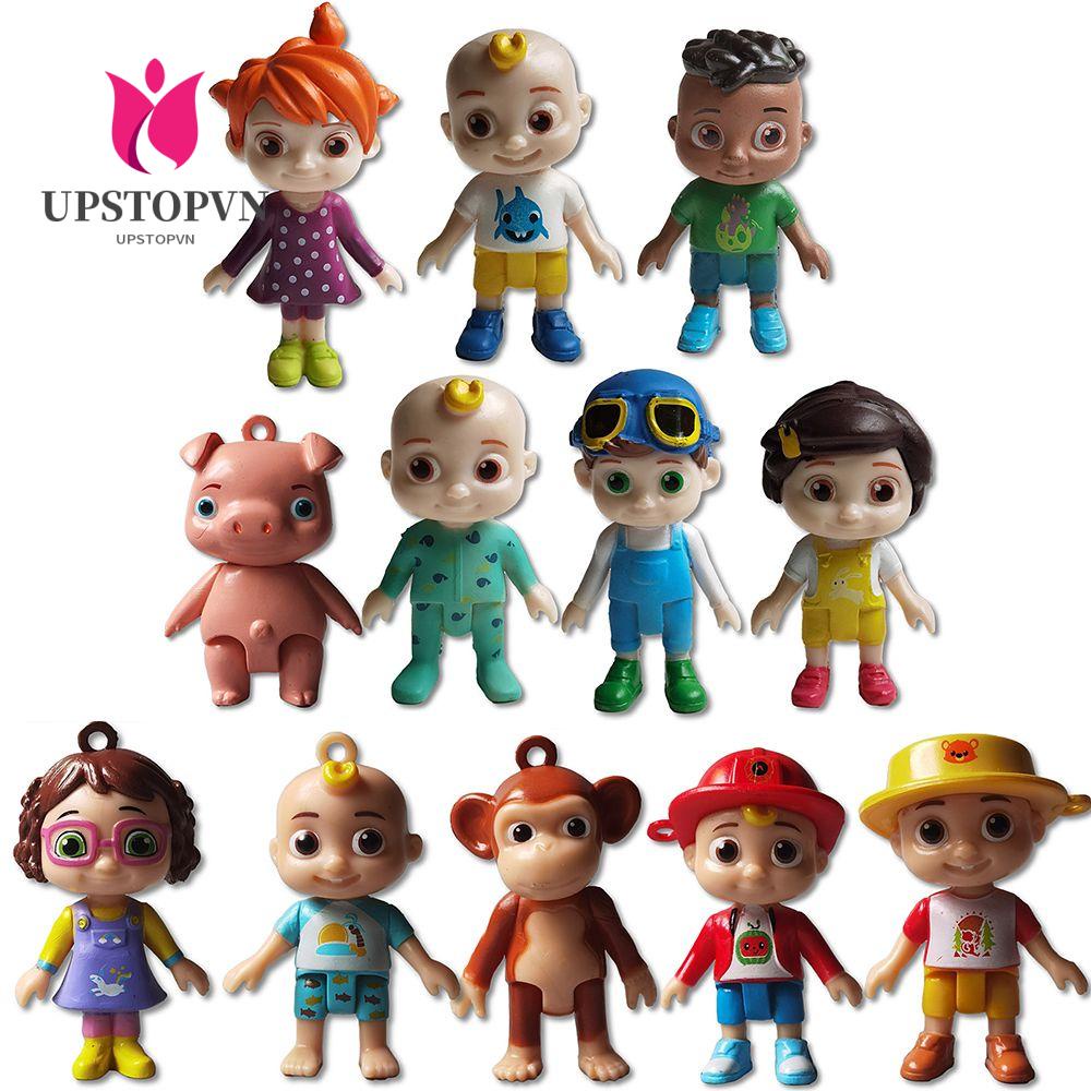UPSTOP Set 12 mô hình PVC nhân vật JoJo Cocomelon trang trí nhà cửa cỡ 6-8cm