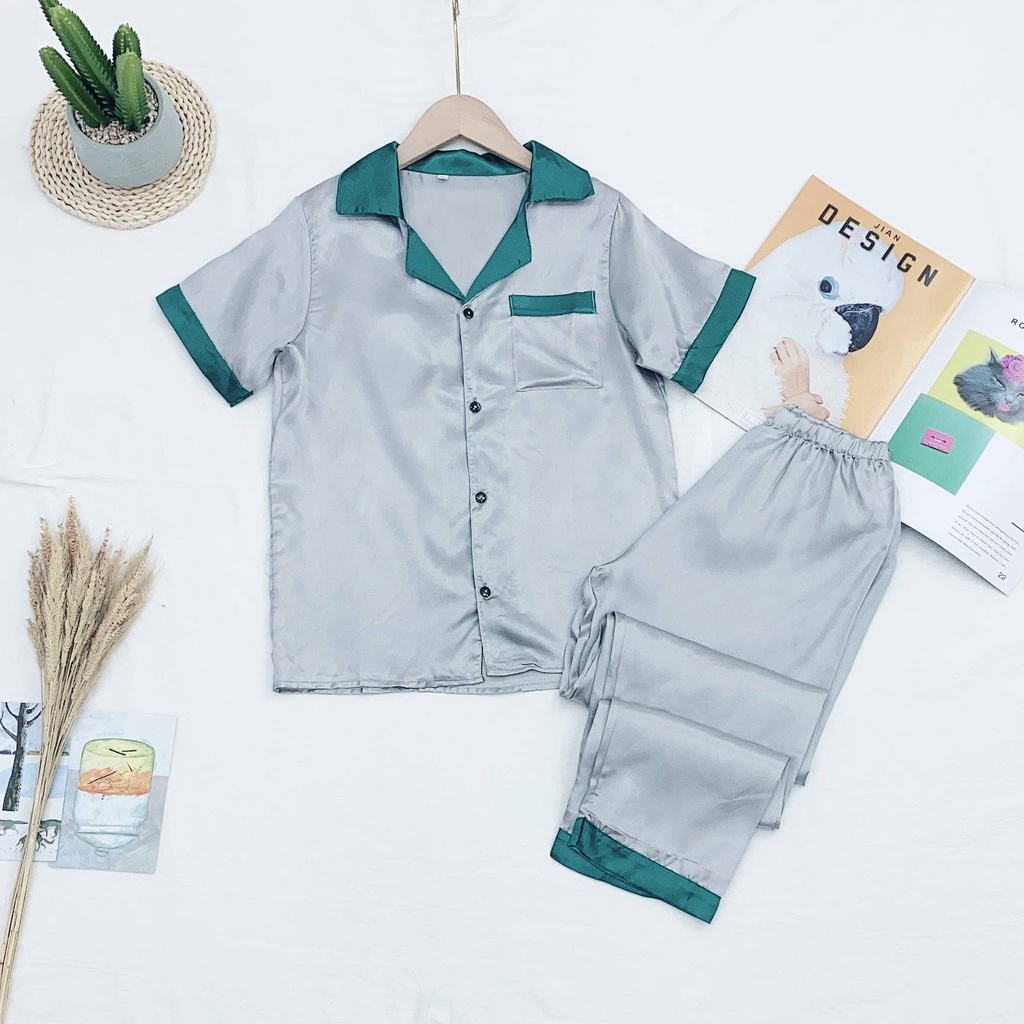 PHI-4 Pijama Lụa Mặc Nhà Mùa Hè #Đồ Ngủ | Đồ Bộ Nữ Pijama | Pyjama | Pizama