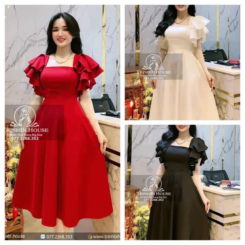 bigsize 55-95kg váy kiểu 3 màu siêu xinh