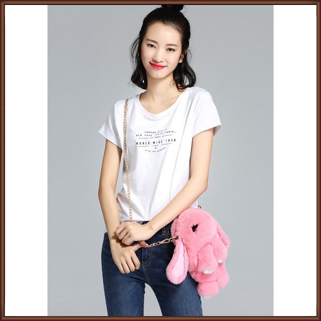 Túi Đeo Chéo Hình Thỏ Hoạt Hình Dễ Thương Dành Cho Nữ