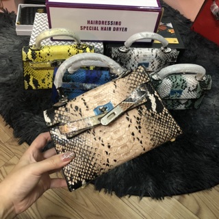 túi kelly mini vân da rắn sale