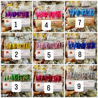 Nến Nhũ Happy Birthday