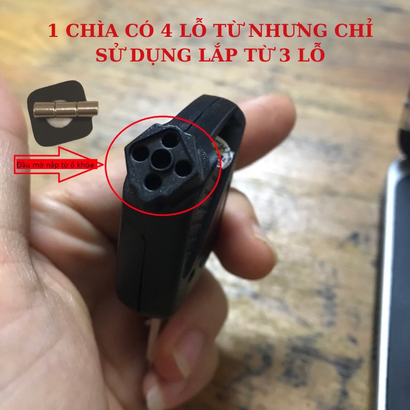 Bộ 3 viên từ và nắp đậy dùng cho chìa khóa từ xe honda, yamaha...