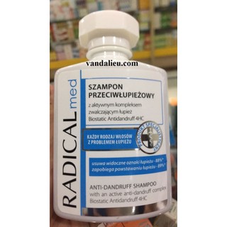 Radical med anti dandruff shampoo 300ml- dầu gội làm sạch và ngăn ngừa gàu-mp1