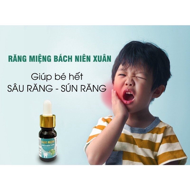 Răng miệng Bách Niên Xuân giúp giảm hôi miệng, sạch lưỡi, hết sâu răng lọ 10ml
