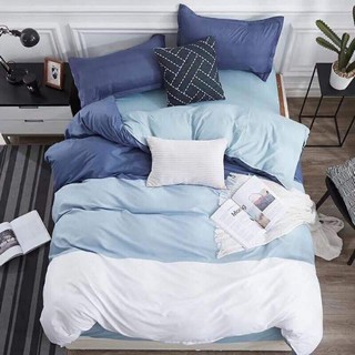 Full set bộ drap giường chăn lồng ruột phối 3 màu