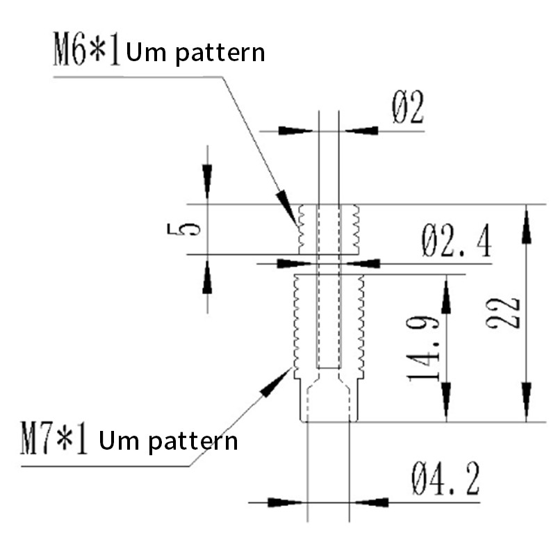 Set 2 Đầu Phun Kim Loại 1.75mm E3D V6 Cho Máy In 3d