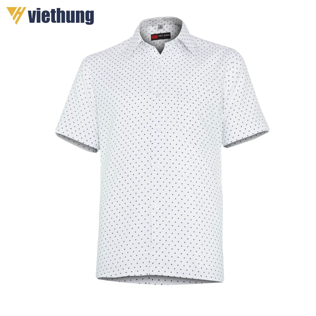 Áo Sơ Mi Ngắn Tay VIỆT HƯNG Chất Vải Kate Tổng Hợp Thấm Hút Mồ Hôi Thiết Kế Dáng Suông Cổ Điển Họa Tiết Đơn Giản | BigBuy360 - bigbuy360.vn