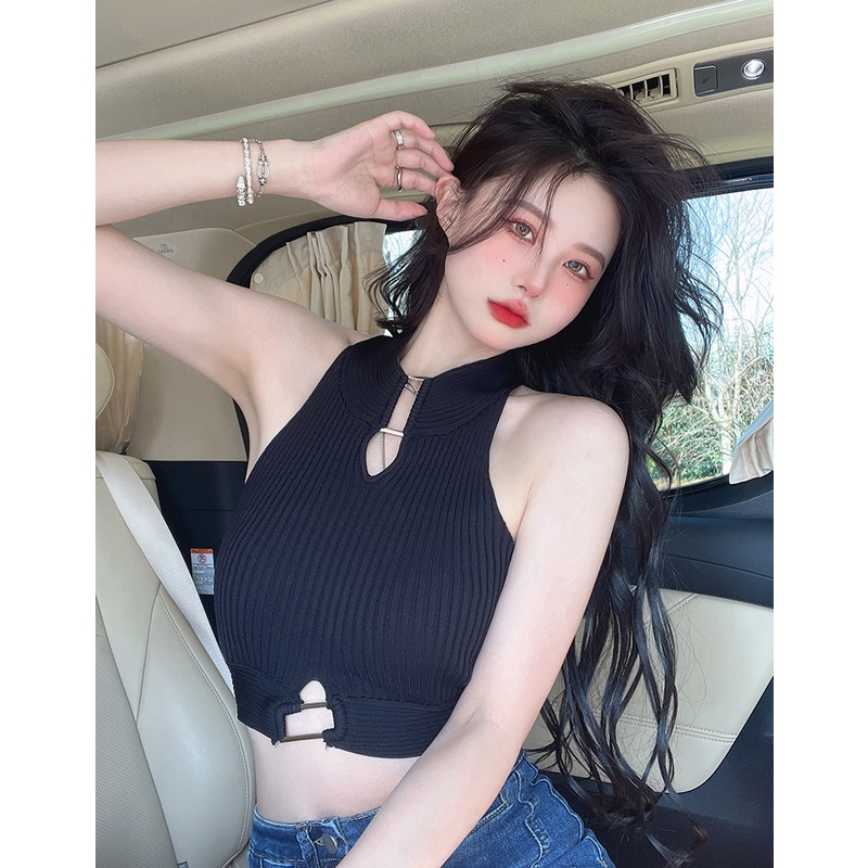 Áo Sweater Dệt Kim Thiết Kế Quyến Rũ Cho Nữ