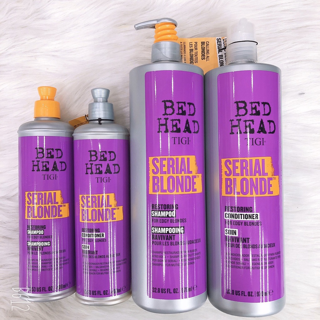 Bộ dầu gội xả phục hồi dành cho tóc tẩy,tóc nhuộm màu tone sáng BED HEAD TIGI ( mẫu mới, hàng chính hãng )