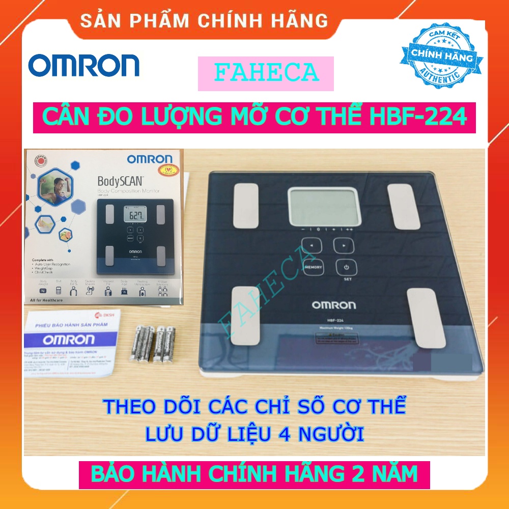 Cân đo lượng mỡ cơ thể OMRRON HBF-224 máy đo thành phần cơ thể, lượng