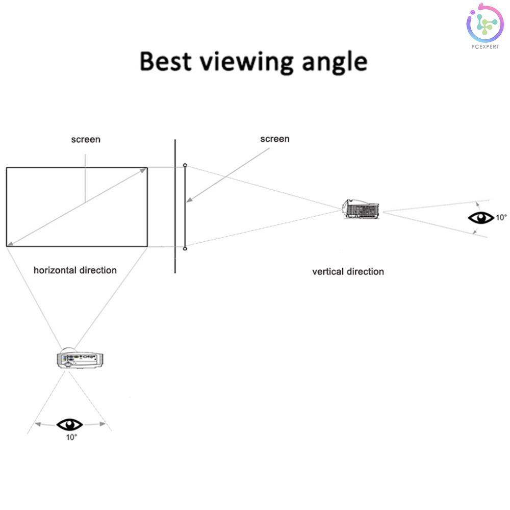 Màn hình chiếu HD nhỏ gọn không viền PVC 16:9 100 Inch