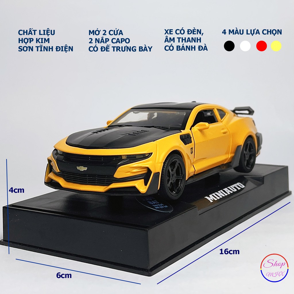 Ô tô đồ chơi Xe mô hình Chevrolet Camaro TẶNG KÈM BIỂN SỐ tỉ lệ 1:32 MiniAuto
