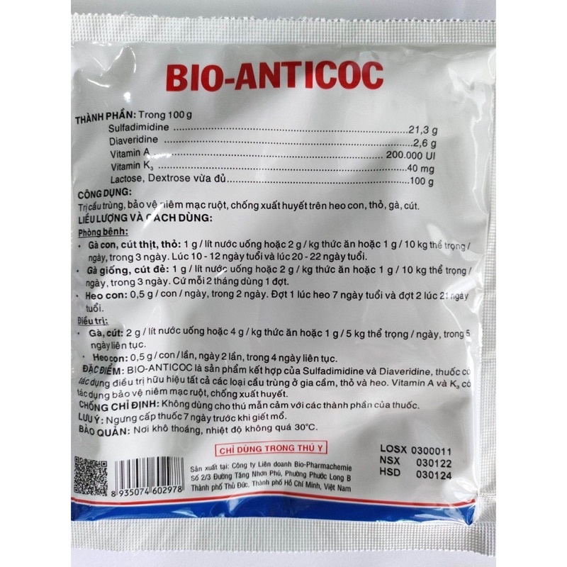 BIO ANTICOC 100G