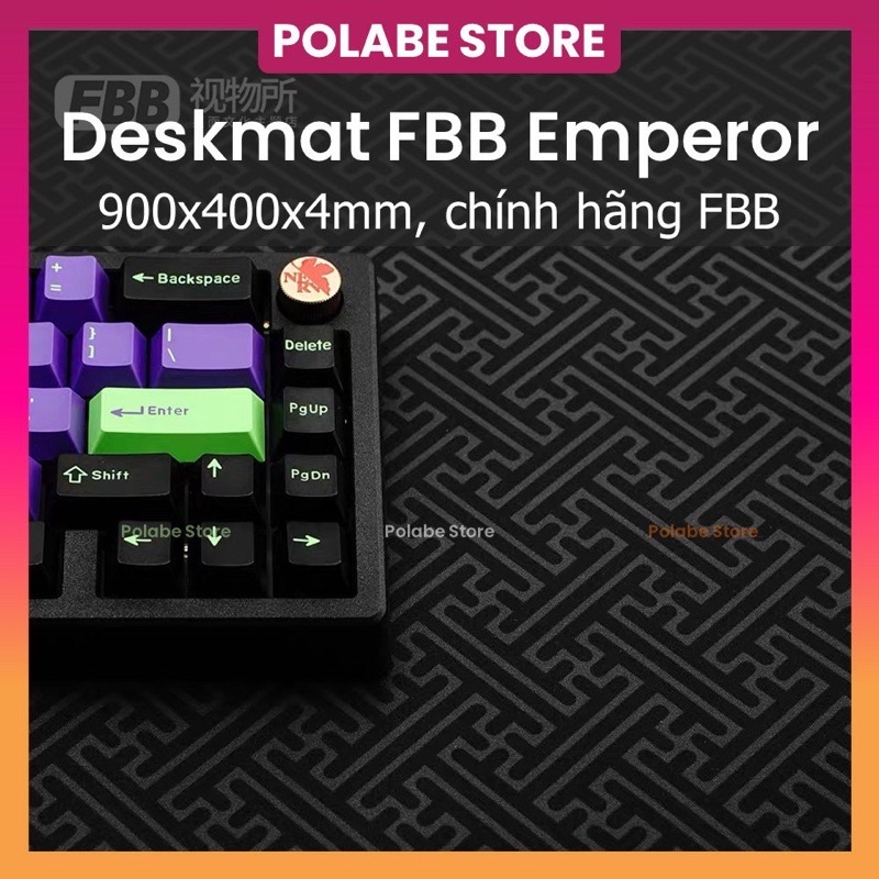 DESKMAT FBB EMPEROR lót chuột cỡ lớn lót bàn phím kích thước 900x400x4mm Deskpad bàn di chuột - Polabe Store