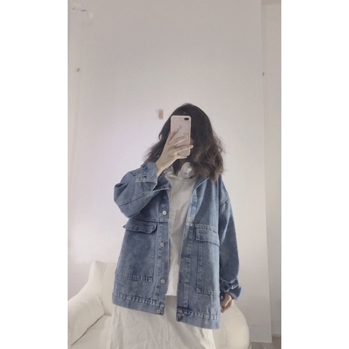 ÁO KHOÁC//GILE BÒ DENIM TÚI HỘP ẢNH THẬT