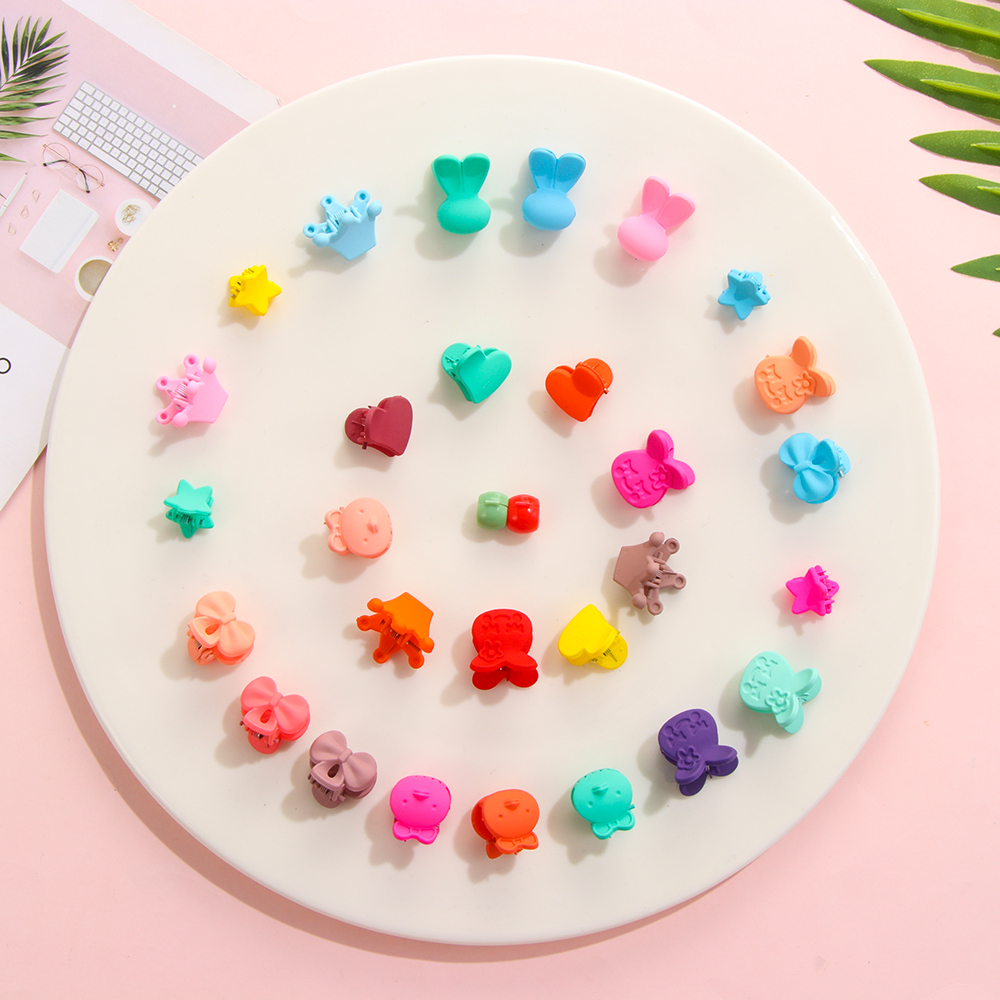 Bộ 10/20/30 Kẹp Tóc Càng Cua Hình Bông Hoa Màu Sắc Ngọt Ngào Phong Cách Hàn Quốc Cho Nữ