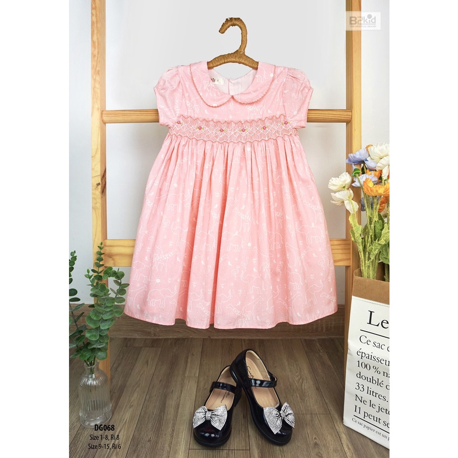 Đầm smock thêu tay cao cấp B2kid từ 1 tuổi đến 14 tuổi