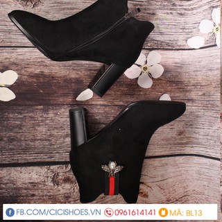 Boots Da Lộn đính ong cực đẹp