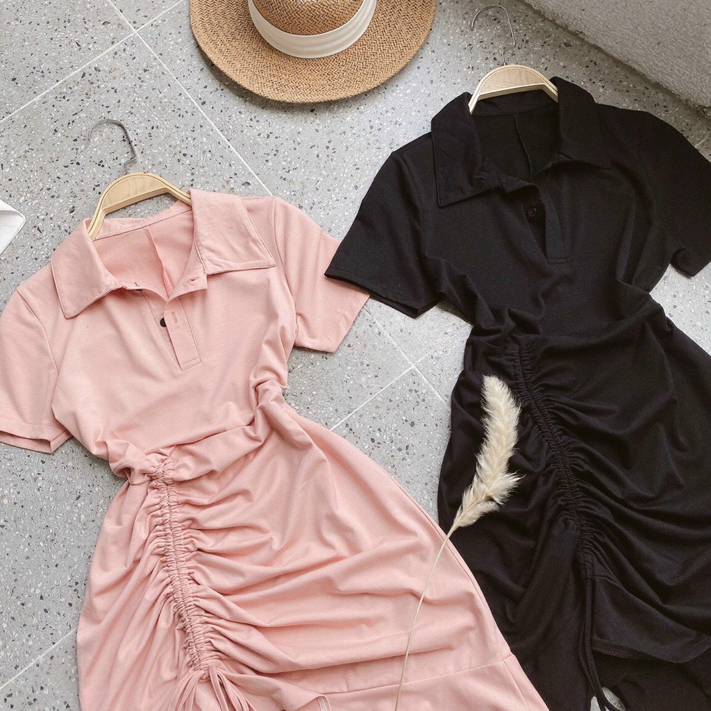 Đầm thun polo rút hông bên body xinh xắn ANN352 | BigBuy360 - bigbuy360.vn