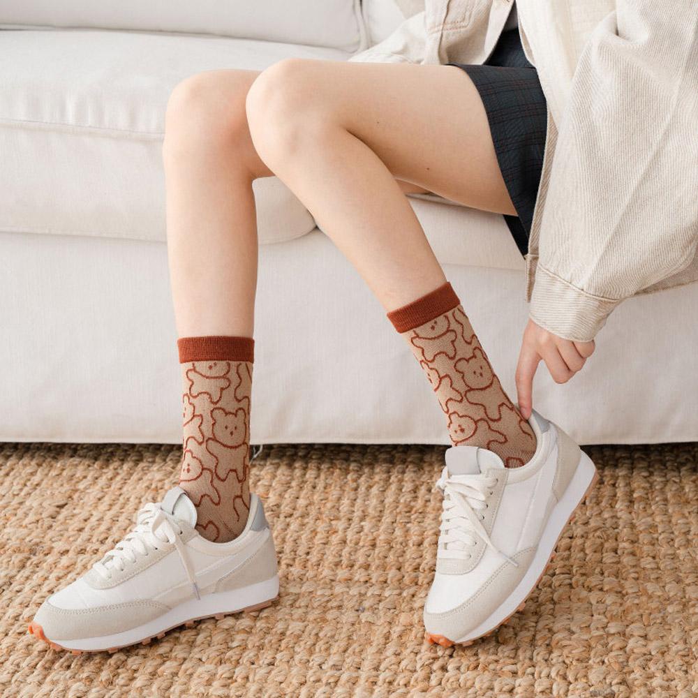 AROMA Vớ Cotton Nữ Họa Tiết Hoạt Hình Dễ Thương