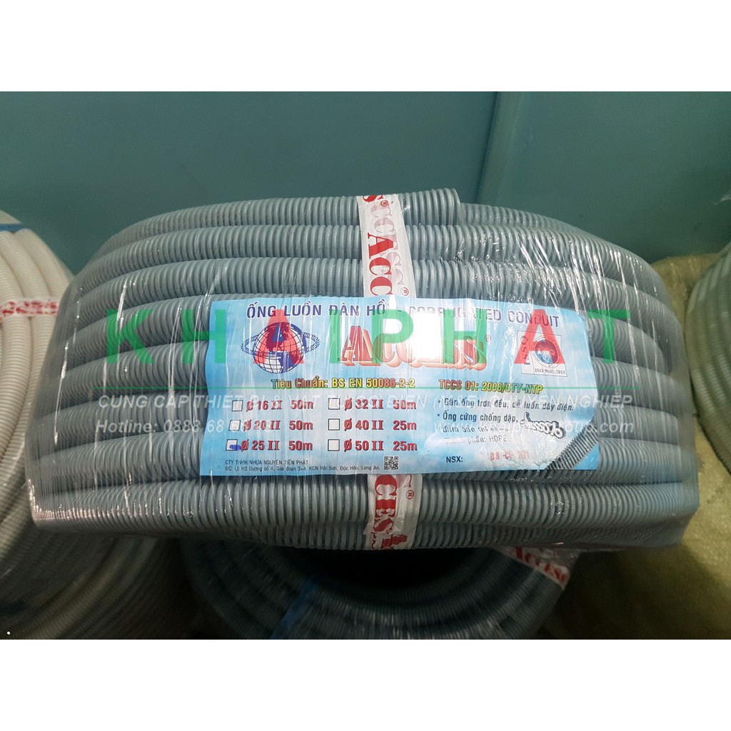 ỐNG RUỘT GÀ PHI 25 D25, ỐNG GEN PHI 25 D25, ÔNG LUỒN ĐÀN HỒI, ỐNG LUỒN DÂY ĐIỆN ÂM TƯỜNG TIẾN PHÁT ACCESS L2 - KHẢI PHÁT