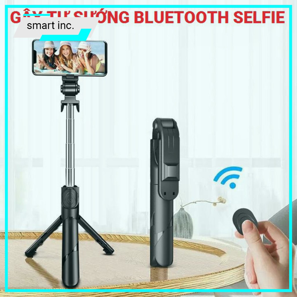 Gậy Selfie Bluetooth Chụp Hình Ảnh Tự Sướng Remote 👄FREESHIP👄 Tripod 3 Chân Đế Đỡ Điện Thoại Giá Đỡ Smartphone Gấp Gọn | BigBuy360 - bigbuy360.vn