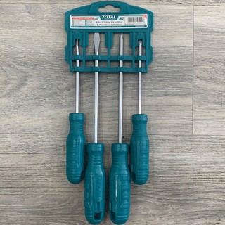 Bộ tua vít 4 chi tiết dẹp và bake total thtdc250401 bộ tuốc nơ vít