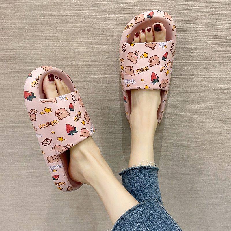 Giày Sandal Đế Mềm Chống Trượt Họa Tiết Graffiti Thời Trang