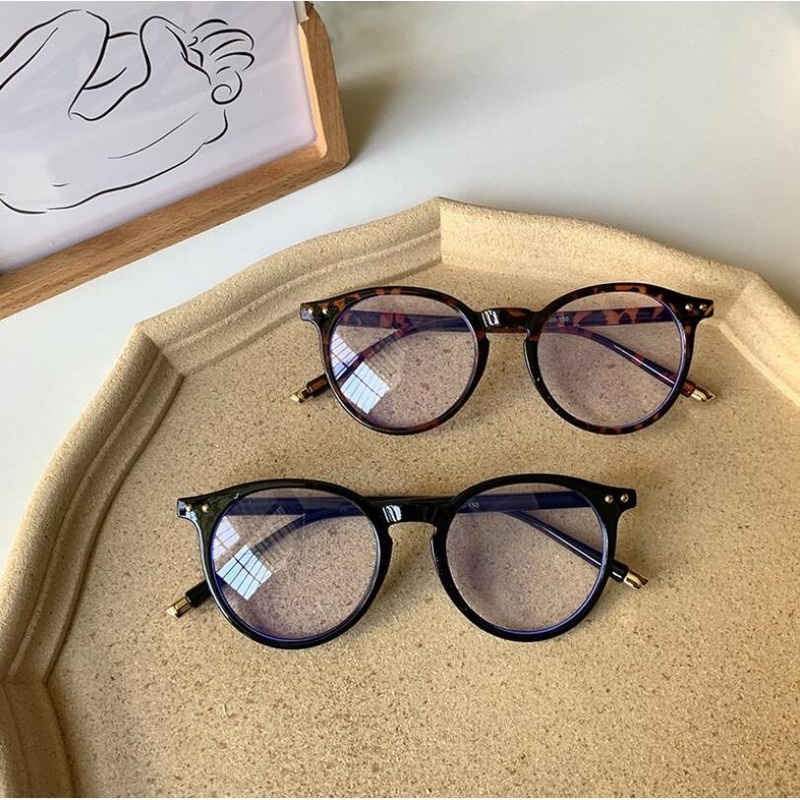 (KIQI-FASHION) COD Kính Gọng Tròn Chống Ánh Sáng Xanh Thời Trang Cho Nam Và Nữ