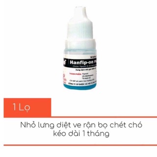 1 chai nhỏ lưng diệt ve rận bọ chét