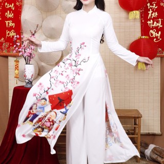 Áo Dài Lụa Đẹp Mẫu Mới MSNN1726