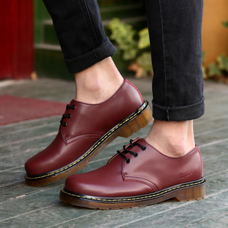 Giày Bốt Martin Da Thời Trang 2019 Dr.martens Air Wair 1461 Cho Cặp Đôi