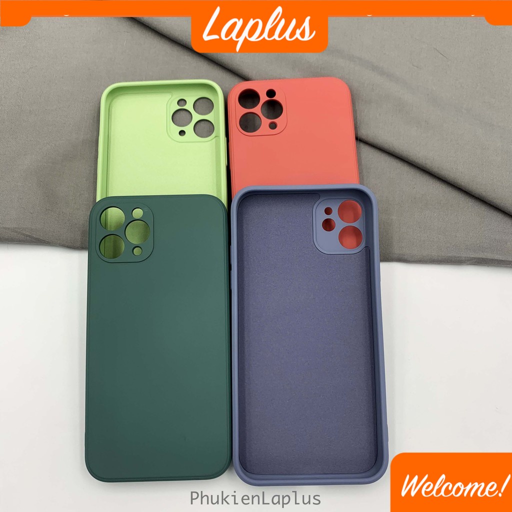 Ốp Lưng Iphone Chống Bẩn Trơn Full Viền Cạnh Vuông Cao Cấp Dành Cho Đủ Các Dòng Ip - Giao Hàng Hỏa Tốc Nowship