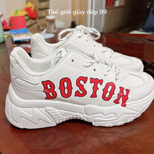 Giày boston - giày thể thao nữ  sneaker  M.L.B.NY  màu trắng và màu be giá rẻ mẫu hot trend năm 2021 | BigBuy360 - bigbuy360.vn