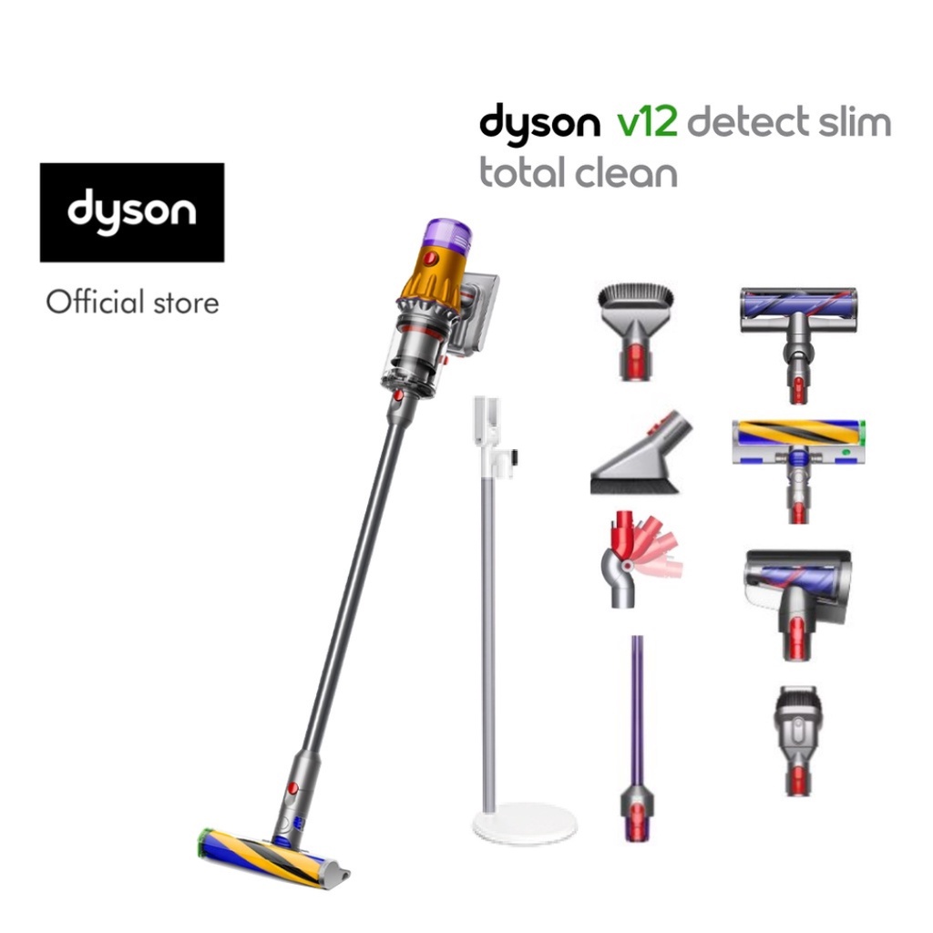 Dyson V12 Detect Slim ™ Total Clean Cordless Vacuum Cleaner with Floor Dok - Máy hút bụi