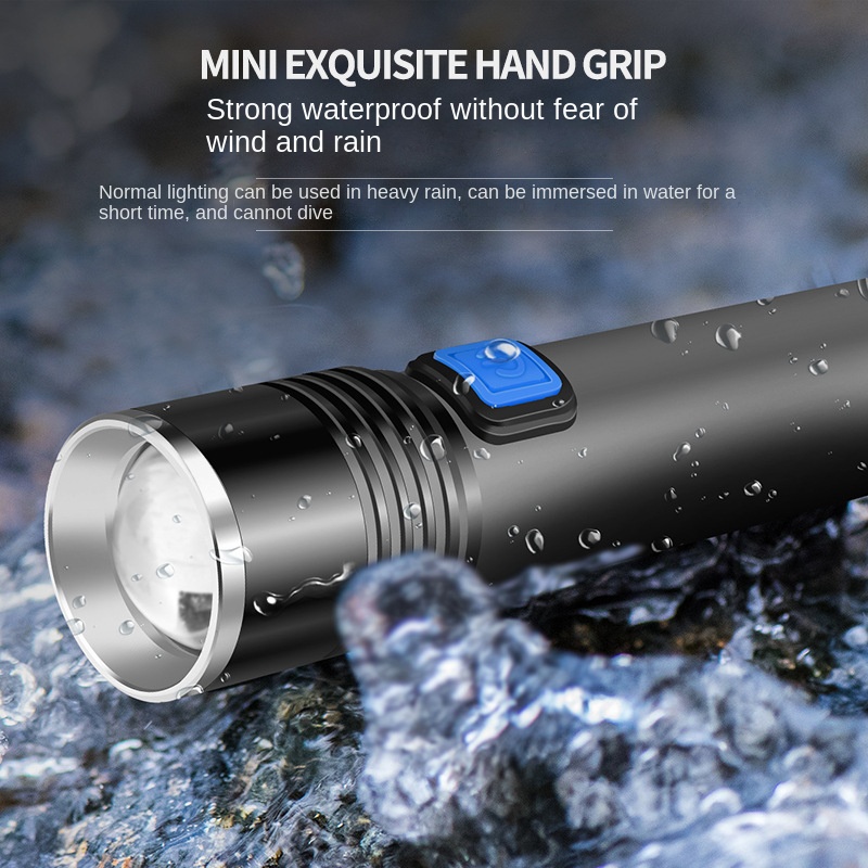 Đèn Pin LED Cob Mini Siêu Sáng Có Thể Sạc Lại Bằng Cổng USB