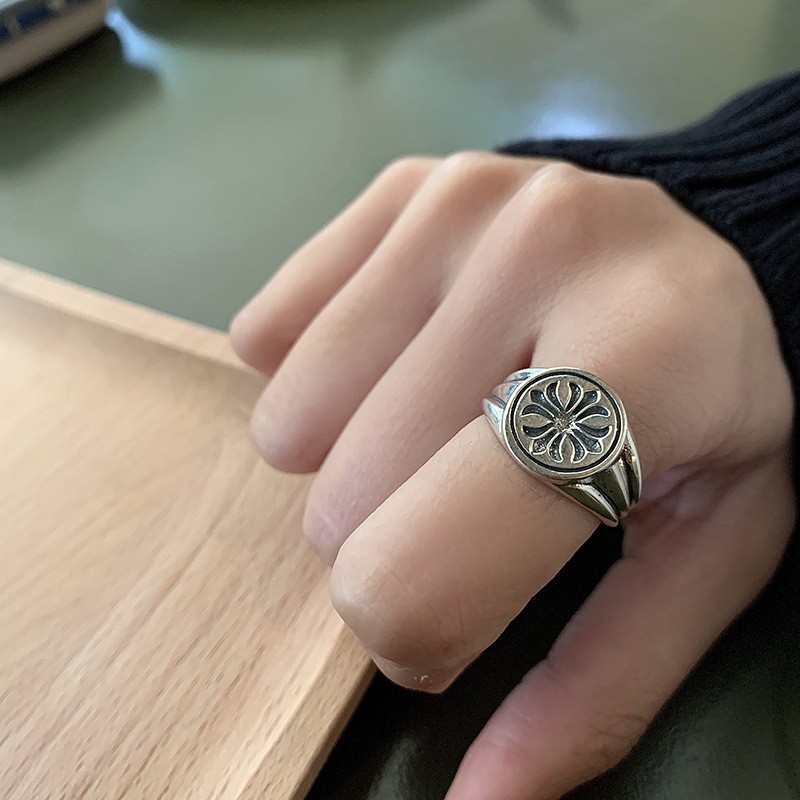 Nhẫn Thời Trang nam nữ TITAN hoạ tiết hoa cổ đại tinh tế- Mẫu N25