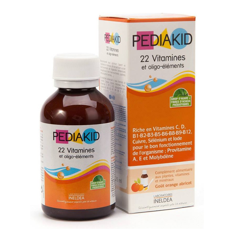 Pediakid 22 Vitamines 125ml Siro bổ sung vitamin và khoáng chất cho bé