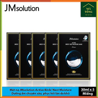 Mặt nạ giấy JMsolution Active Birds' Nest Moisture Mask Prime 30ml x 5 dưỡng ẩm chuyên sâu