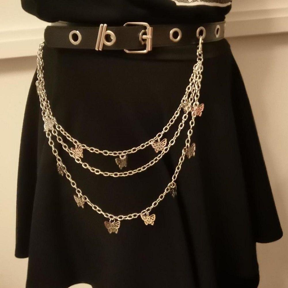 Thắt Lưng Da PU Khóa Kim Loại Hình Bướm Đơn Giản Thời Trang Cho Nữ