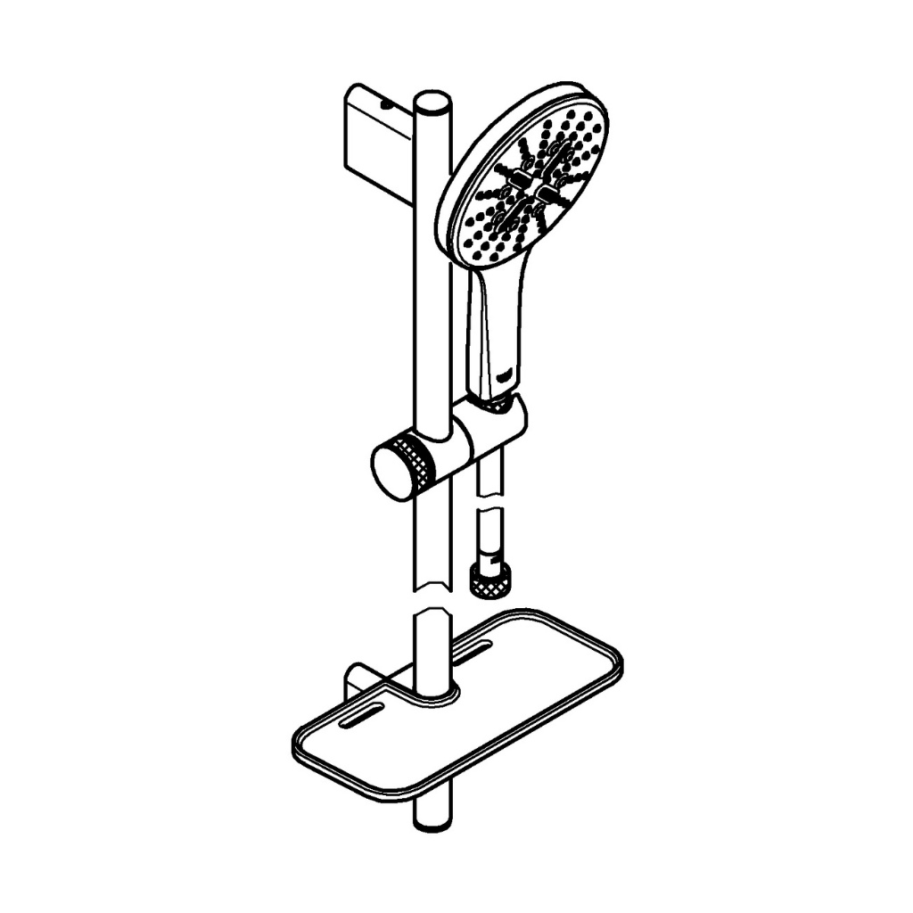 Bộ Tay Sen 3 Chế Độ Kèm Thanh Trượt GROHE RAINSHOWER SMARTACTIVE 130 - 26546000